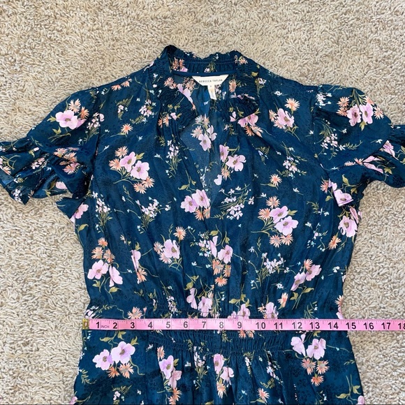 Rebecca Taylor Emilia Floral Silk Mini Dress Size 8 - Picture 12 of 13